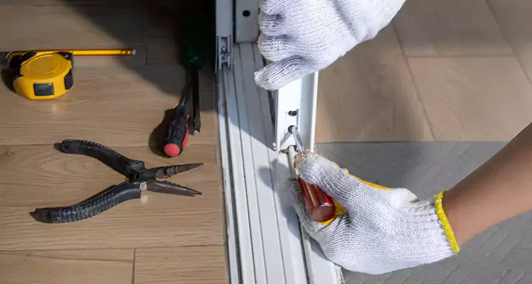 Backyard Sliding Door Track Repair in Sarasota, FL